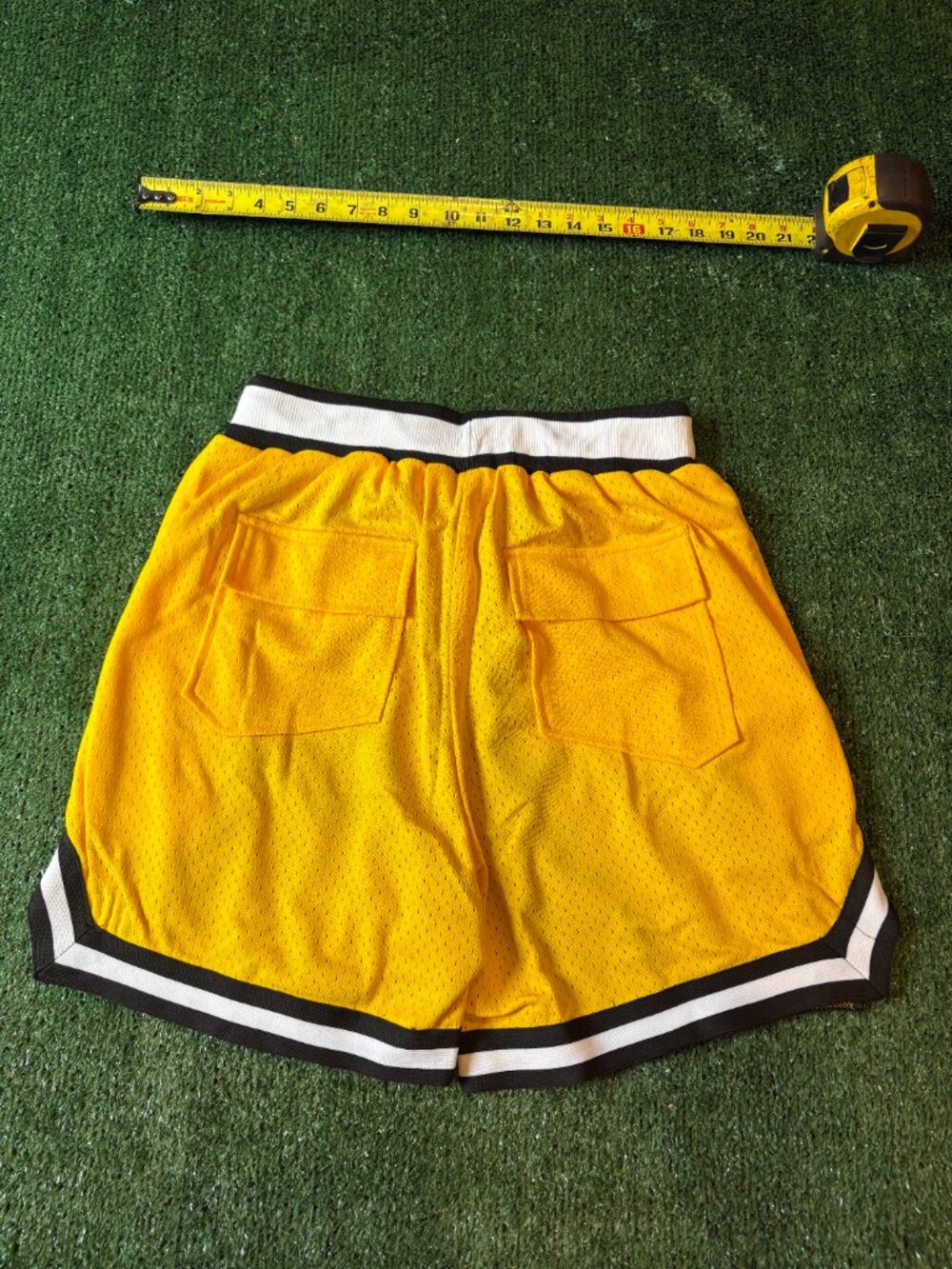 Rhude Yellow Mesh Basketball Shorts NWT - Picture 2 of 10